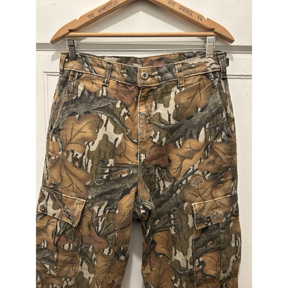 Vintage 80s/90s Mossy Oak Fall Foliage Camo Chamois Cargo Pants Size Small 32x30